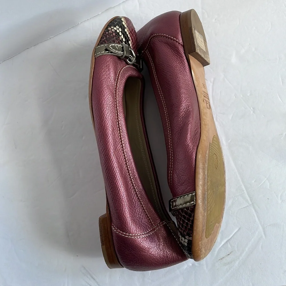AGL Womans 38 flats shoes Pink Leather Ballet